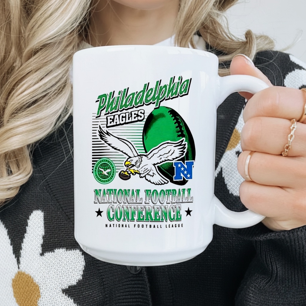 Philadelphia Eagles NFL Conference Logo Ball Retro Shirt