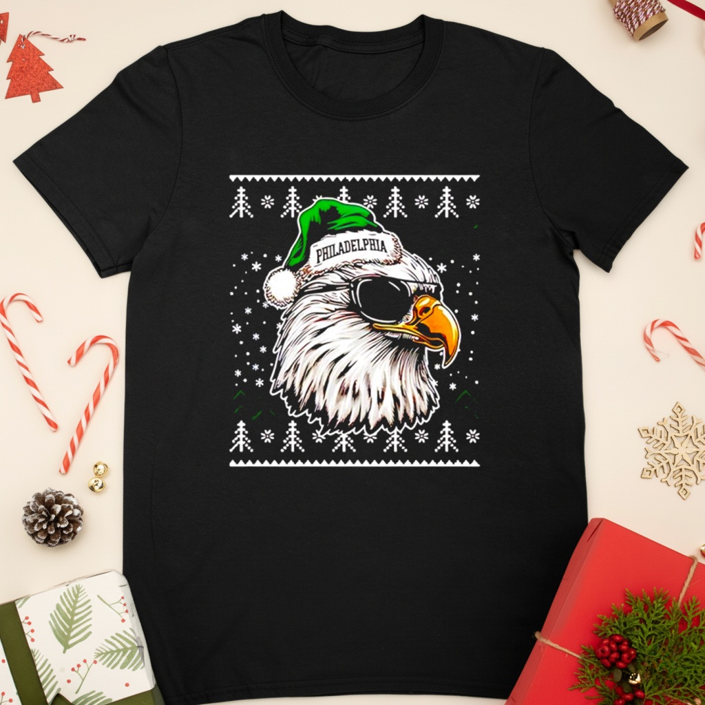 Philadelphia Eagles football mascot ugly Christmas shirt