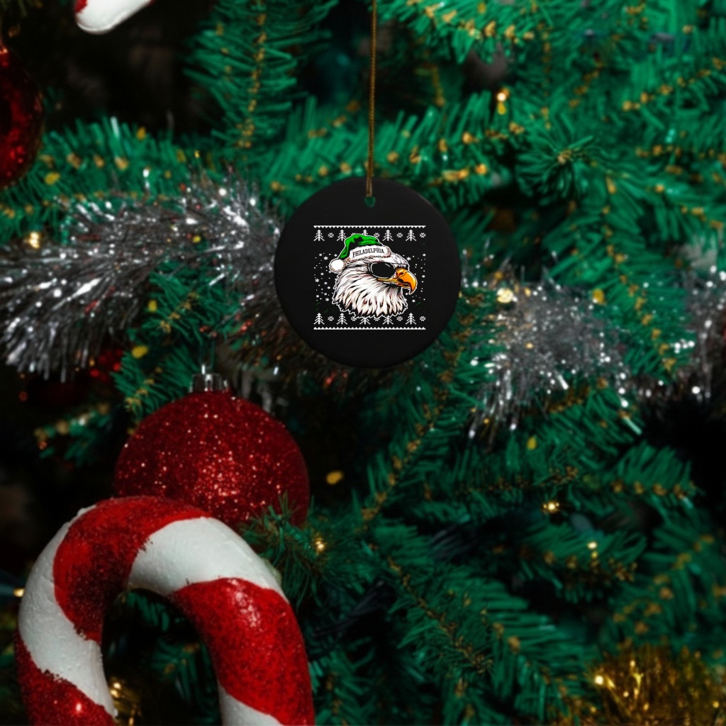 Philadelphia Eagles football mascot ugly Christmas shirt