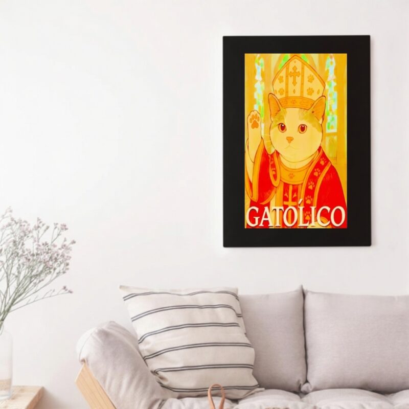 Pope cat gatolico_Canvas