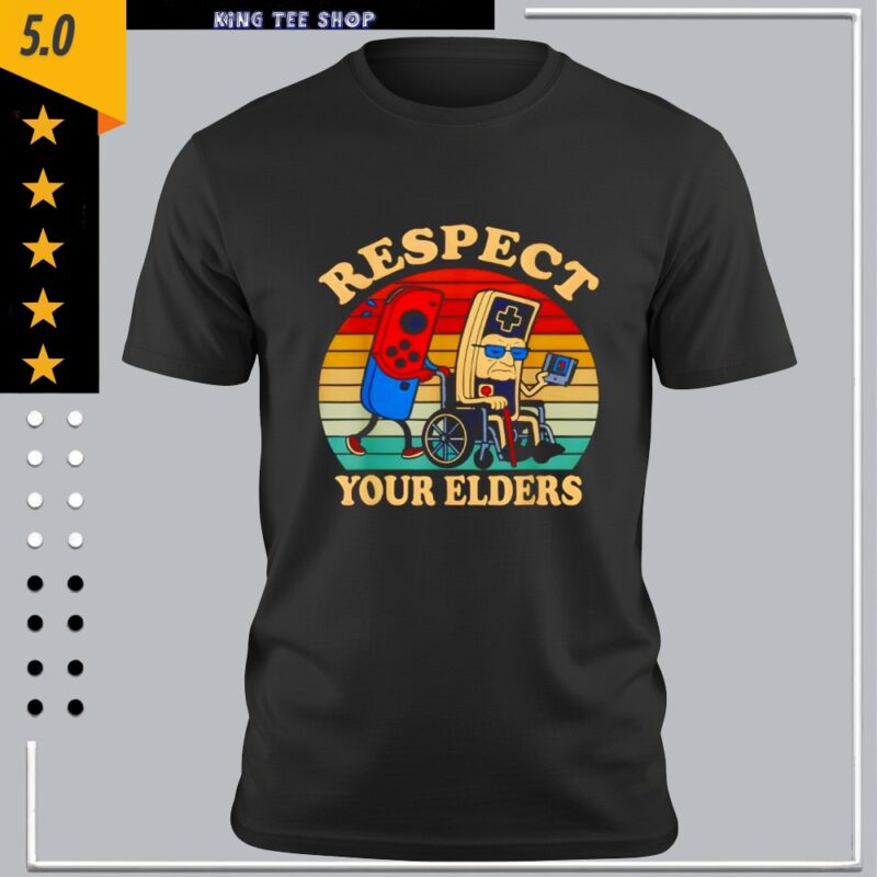 Respect Your Elders Retro Gaming Funny Controller 80s_Classic Men's T-Shirt