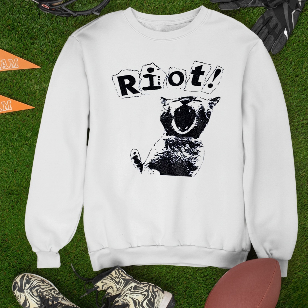Riot cat anarchy revolution kitten vintage shirt