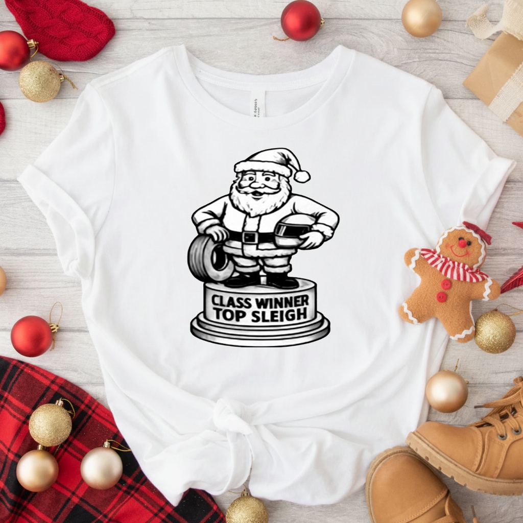 Santa Claus class winner top sleigh shirt