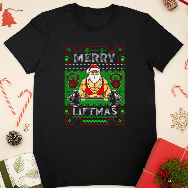 Santa Merry Liftmas Strength Christmas_Classic T-Shirt