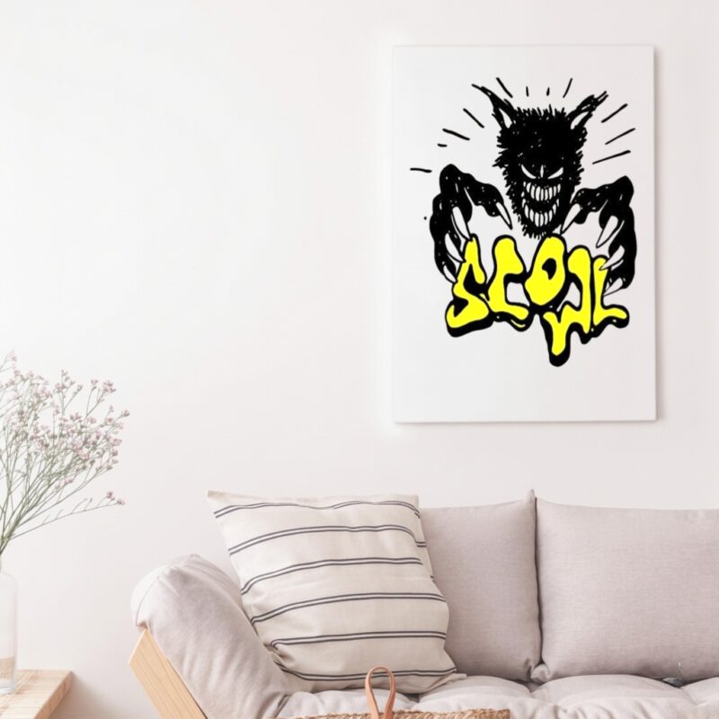 Scowl scary cat_Canvas