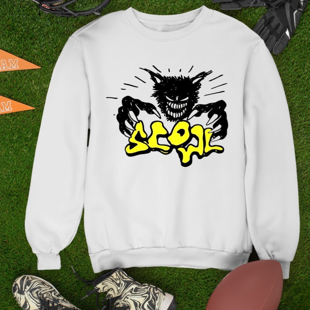 Scowl scary cat shirt