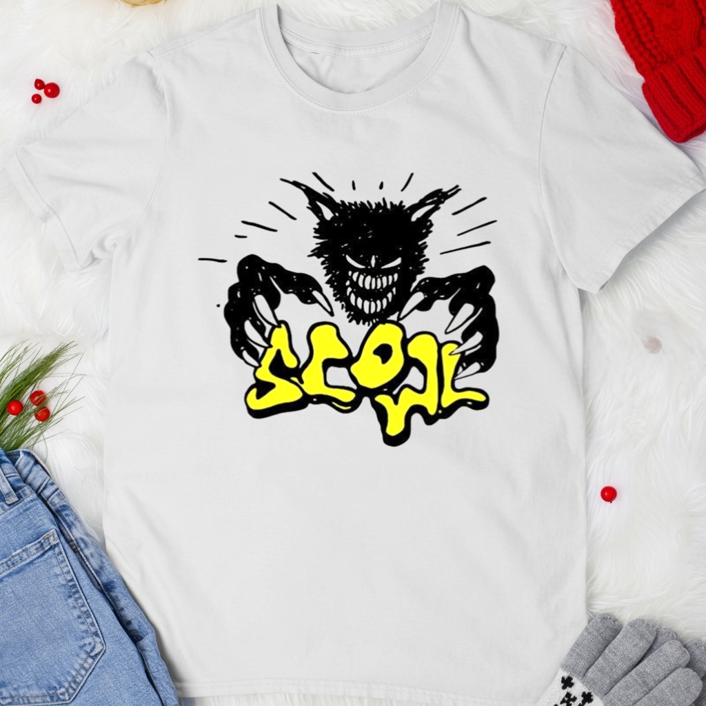 Scowl scary cat shirt