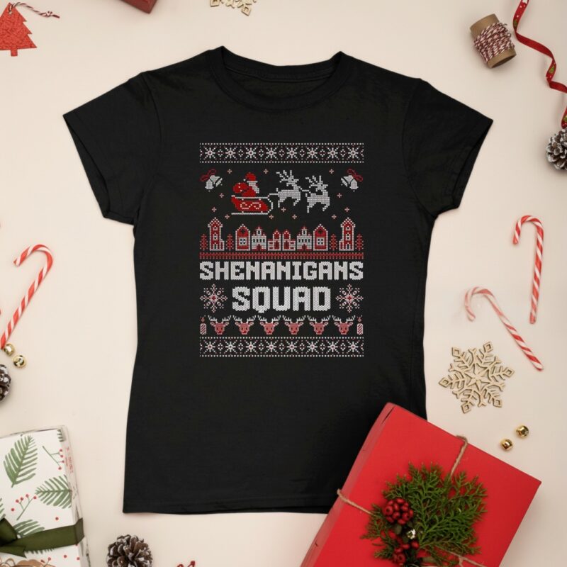 Shenanigans Squad Ugly Christmas_Ladies T-Shirt