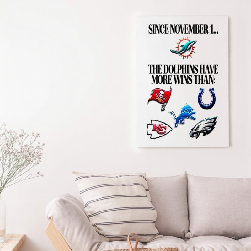 Since november 1 the Miami Dolphins have more wins than_Canvas