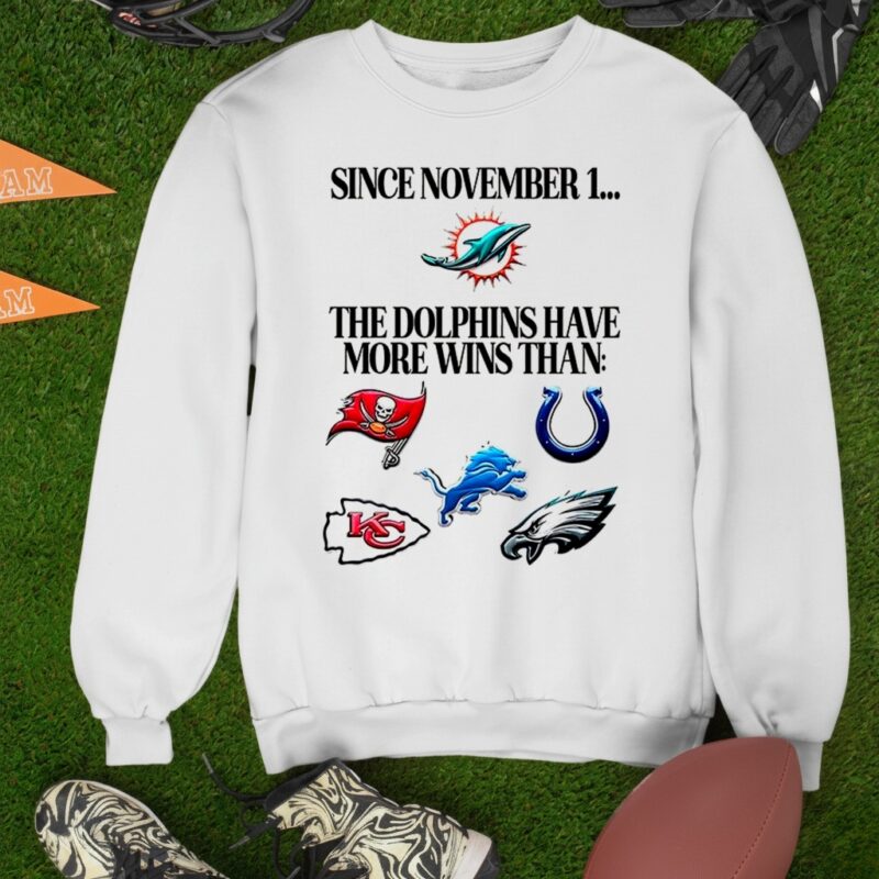 Since november 1 the Miami Dolphins have more wins than_Sweatshirt
