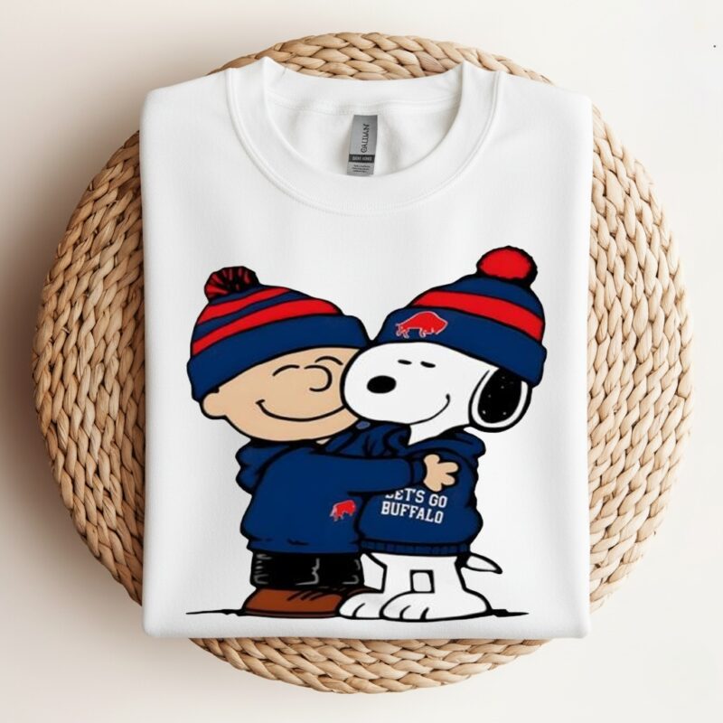 Snoopy hug Charlie Brown Buffalo-Bills_Crewneck Sweatshirt