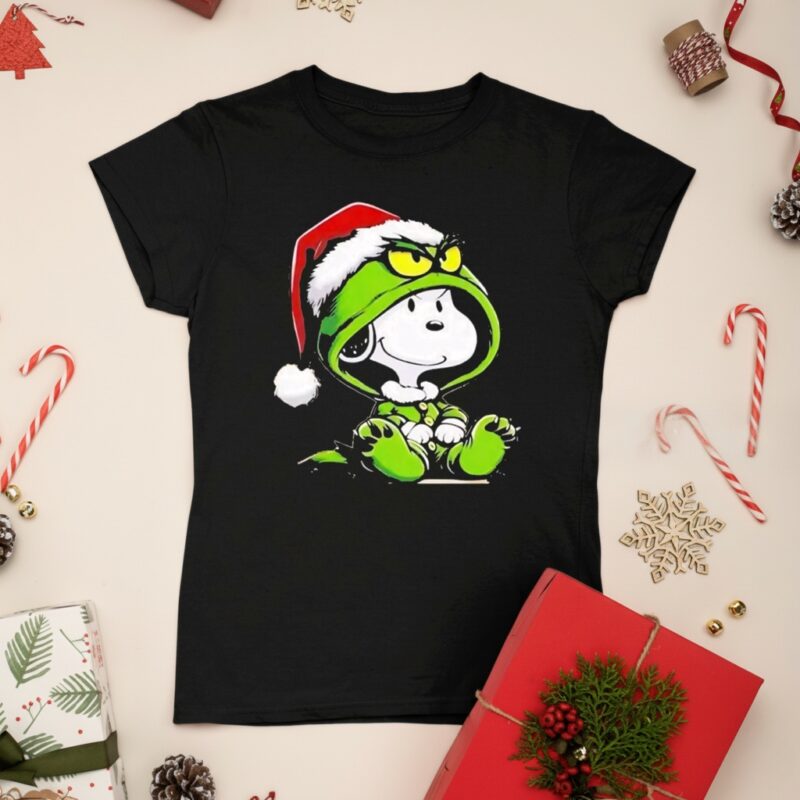 Snopy Grinch Holiday Mashup Christmas_Ladies T-Shirt