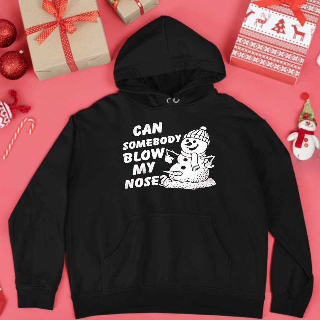 Snowman can somebody blow my nose Merry Christmas shirt