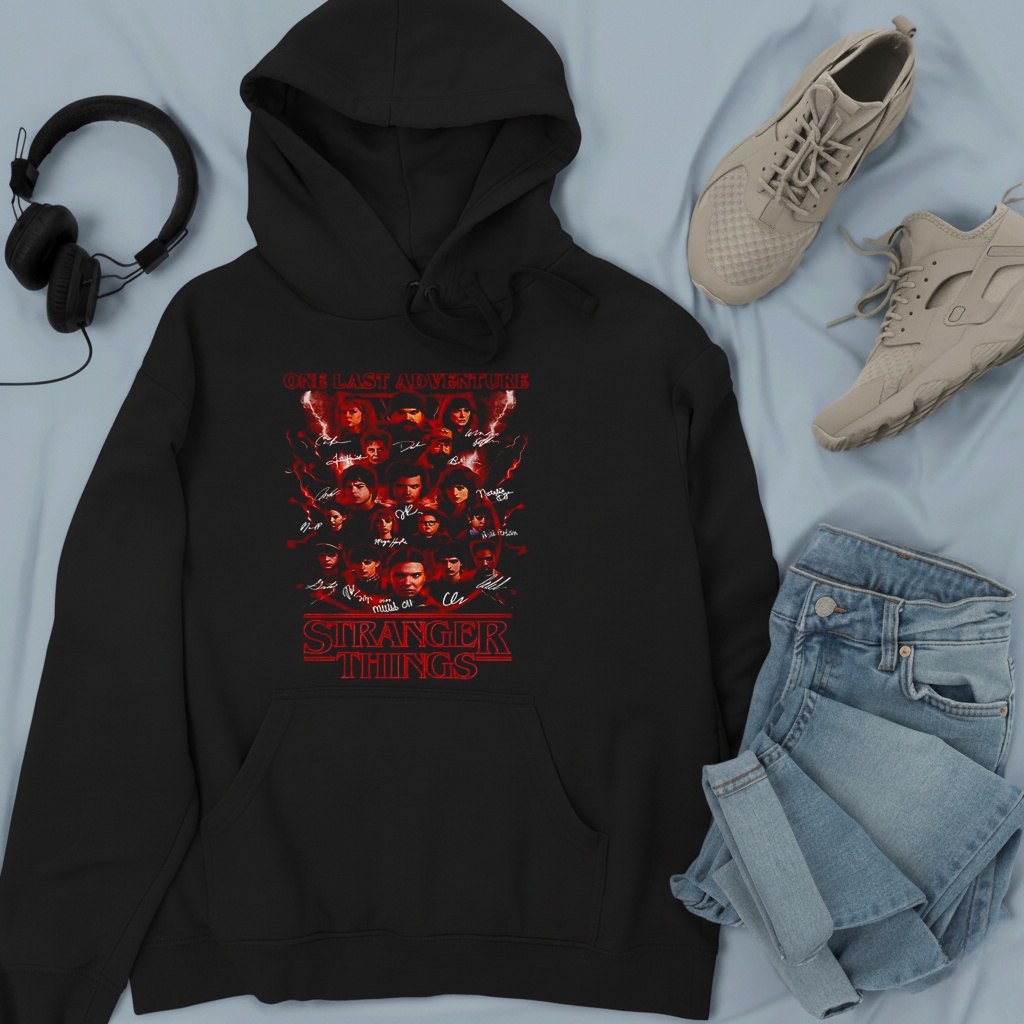 Stranger Things Season 5 one last adventure signatures shirt