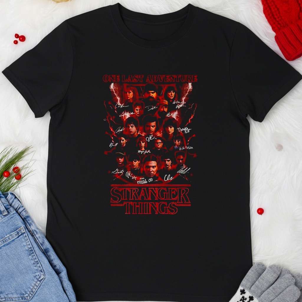 Stranger Things Season 5 one last adventure signatures shirt