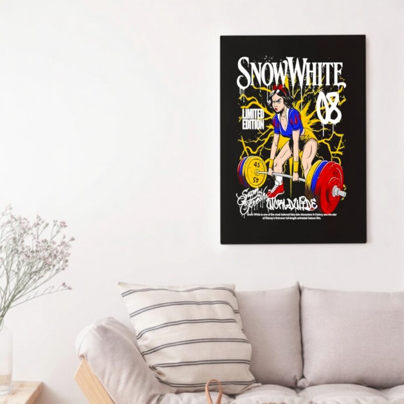 Superfresh Snow White lifting weights_Canvas