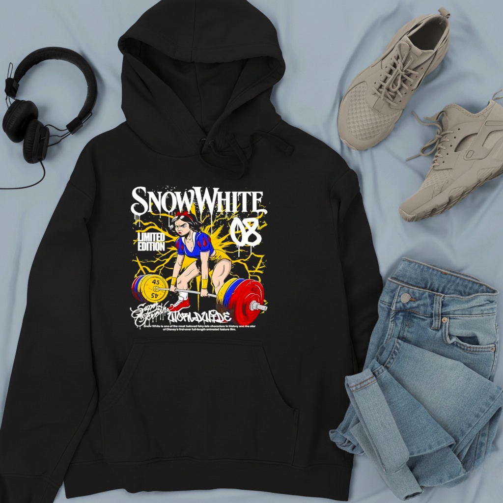 Superfresh Snow White lifting weights shirt