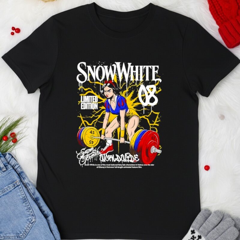 Superfresh Snow White lifting weights_T-shirt