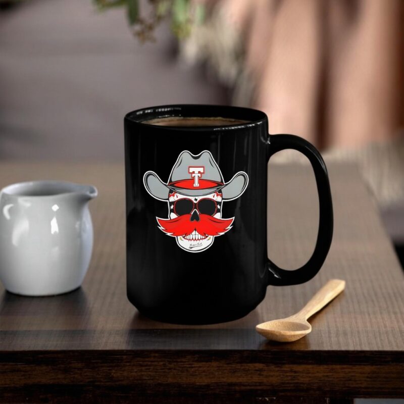 Texas Tech Dark Horse Western Skully Head_Mug