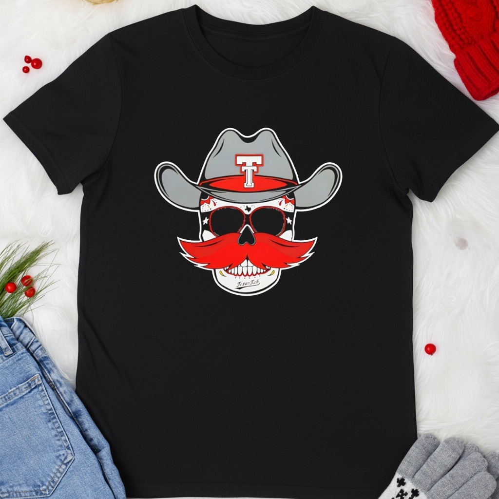 Texas Tech Dark Horse Western Skully Head shirt
