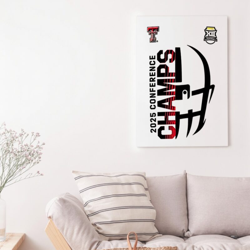 Texas Tech Red Raiders 2025 Conference Champs helmet_Canvas