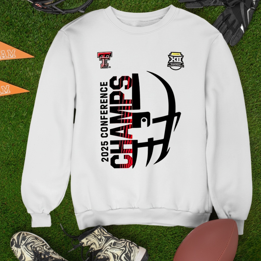 Texas Tech Red Raiders 2025 Conference Champs helmet shirt