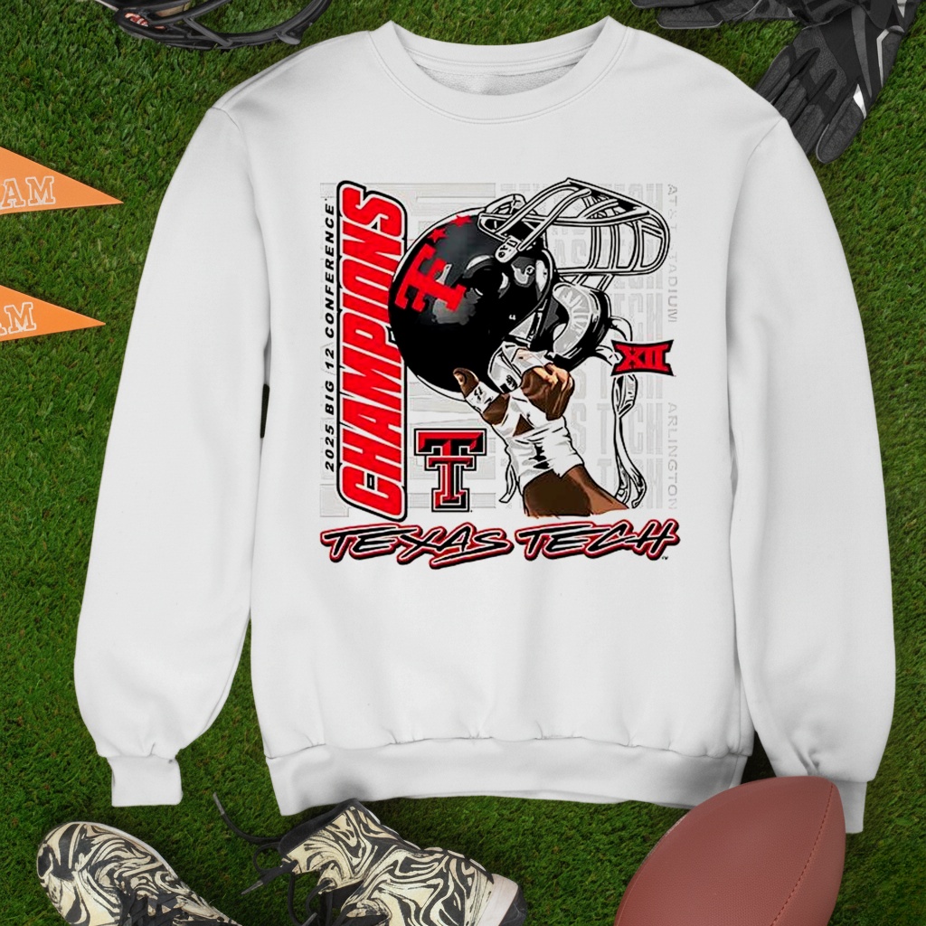 Texas Tech Red Raiders Raise em up Big 12 Conference Champions helmet shirt