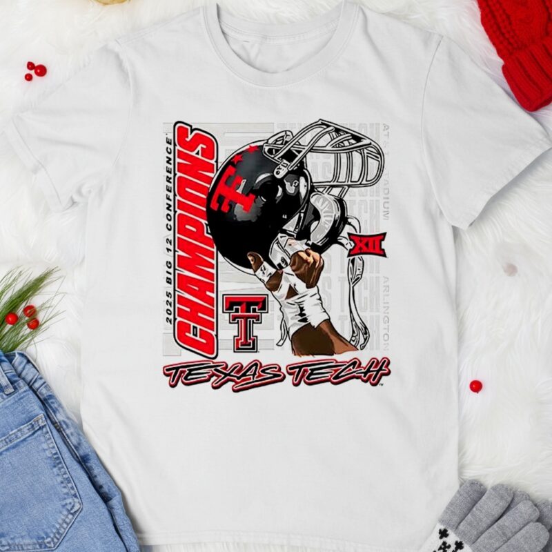 Texas Tech Red Raiders Raise em up Big 12 Conference Champions helmet_T-shirt