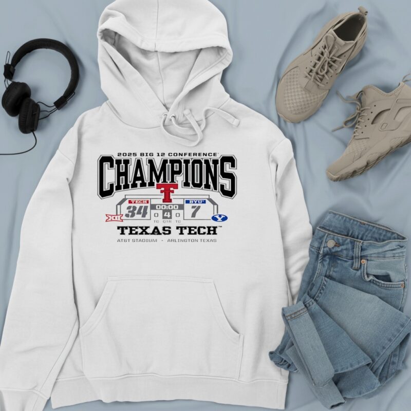 Texas Tech Red Raiders beat BYU Cougars Big 12 Conference Champions 2025_Hoodie