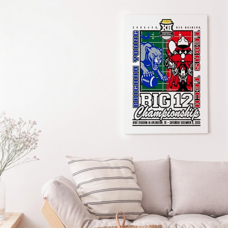 Texas Tech Red Raiders vs BYU Cougars BIG 12 Championship 2025 AT and T stadium_Canvas