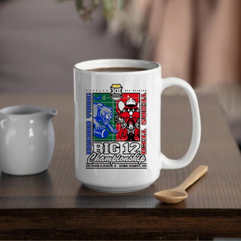 Texas Tech Red Raiders vs BYU Cougars BIG 12 Championship 2025 AT and T stadium_Mug