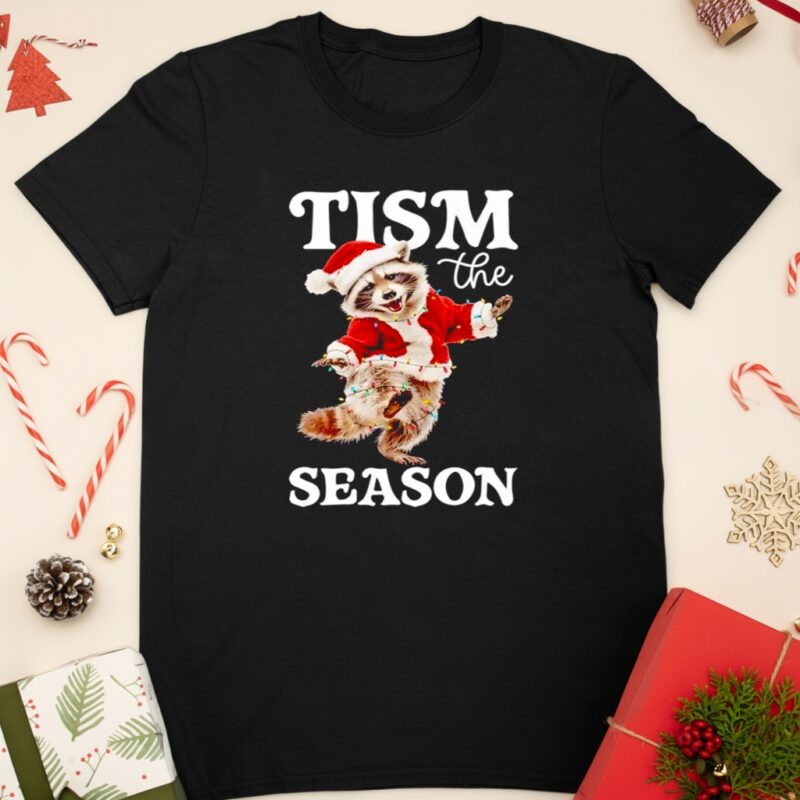 Tism The Season Raccoon Christmas Autism Awareness_Classic T-Shirt