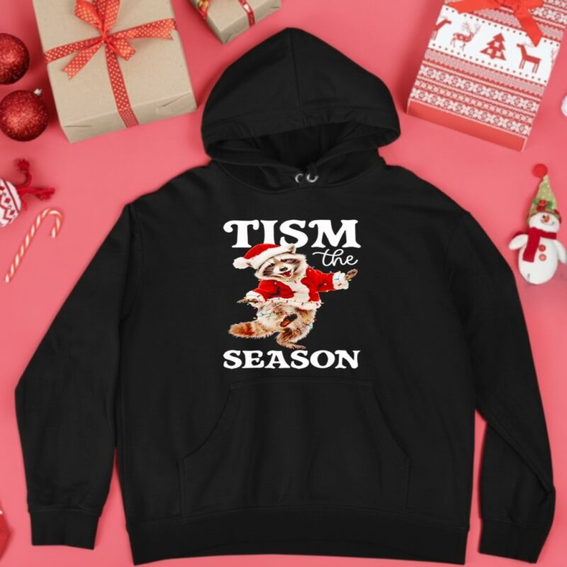 Tism The Season Raccoon Christmas Autism Awareness_Hoodie