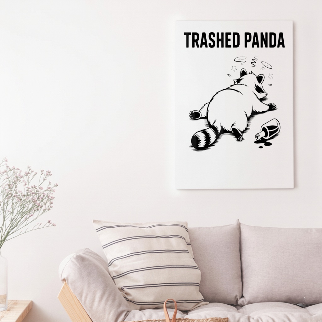 Trashed Panda Drunk Racoon Funny shirt