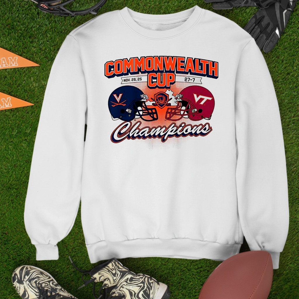 Virginia Cavaliers vs Virginia Tech Hokies NCAA Cavaliers Commonwealth Cup winner 2025 shirt