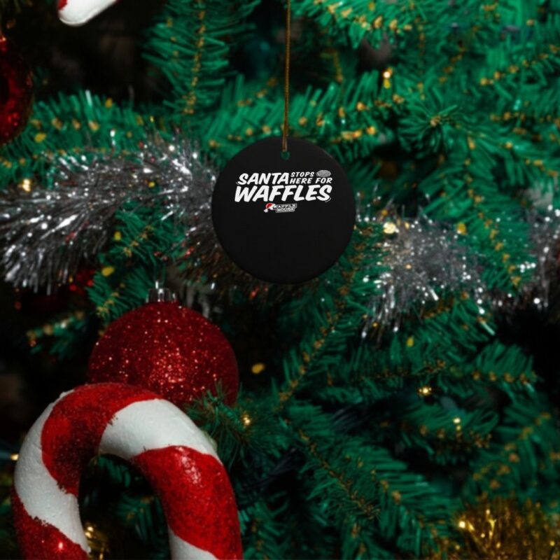Waffle House Santa Stop Here For Waffles Christmas_Ornaments