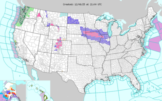 Winter weather alerts to impact 18 million people across West and Midwest