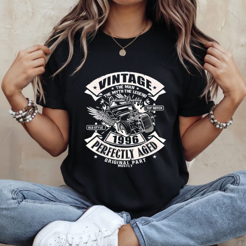 30th birthday gift man myth legend 1996 30 years old_Ladies T-Shirt