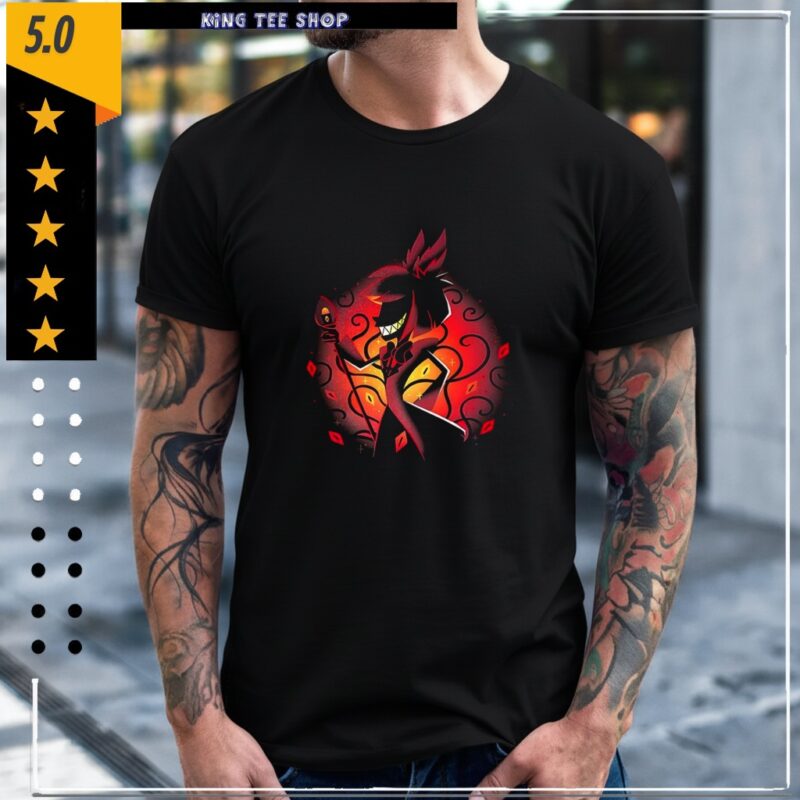 Alastor Hazbin Hotel cartoon silhouette Demon deer_Classic Men's T-Shirt