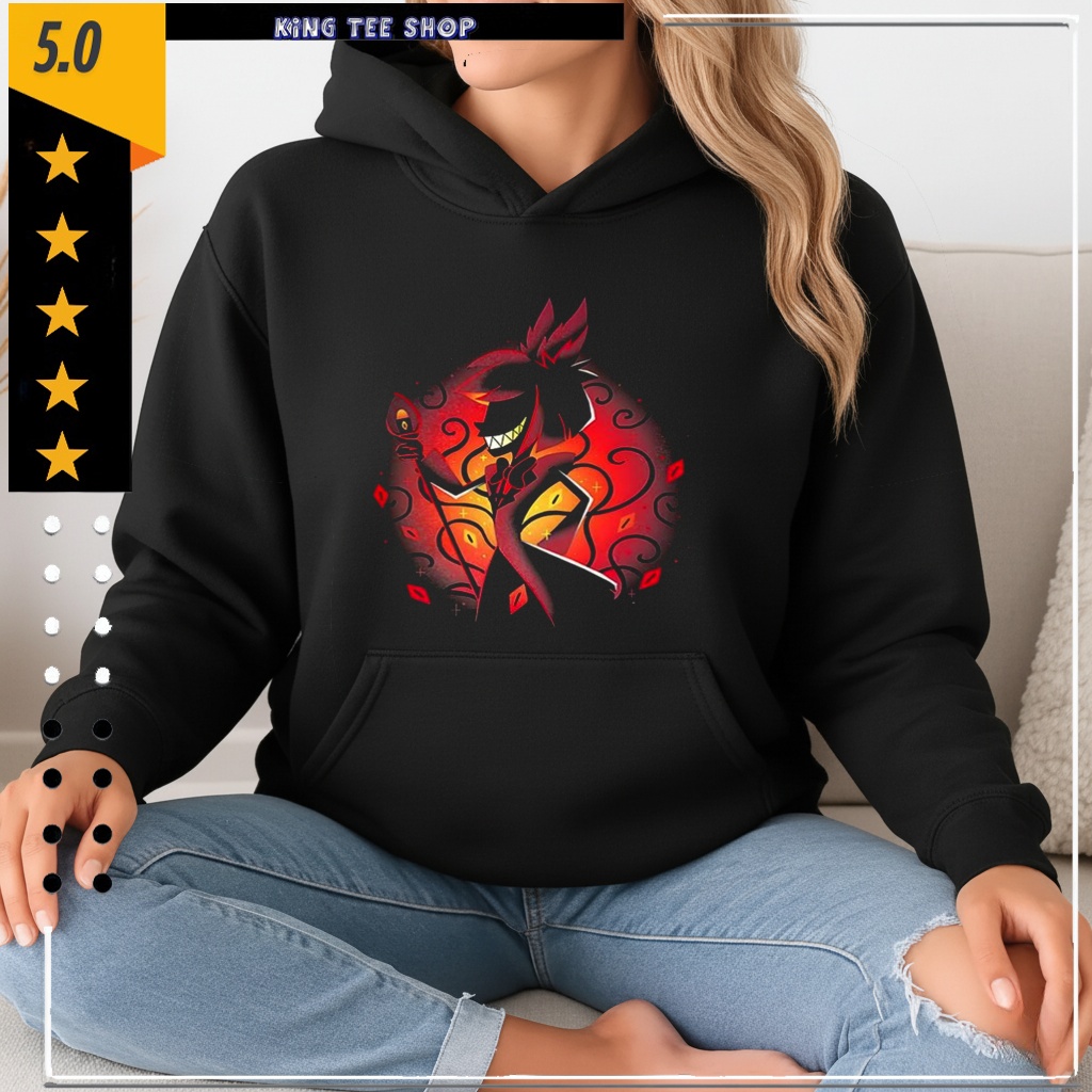 Alastor Hazbin Hotel cartoon silhouette Demon deer shirt