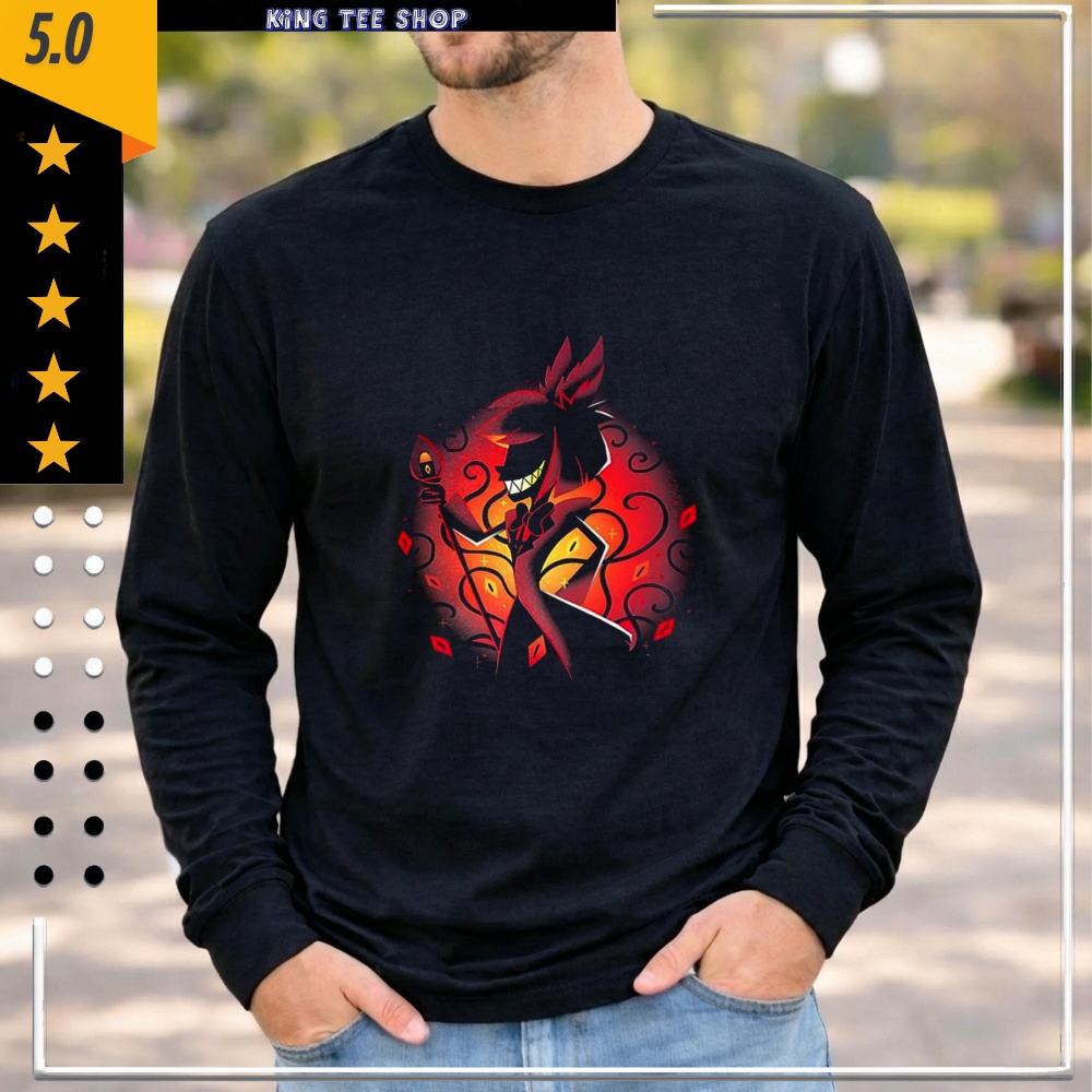 Alastor Hazbin Hotel cartoon silhouette Demon deer shirt