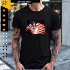 Arnold Schwarzenegger US Citizenship 1983 American flag retro shirt
