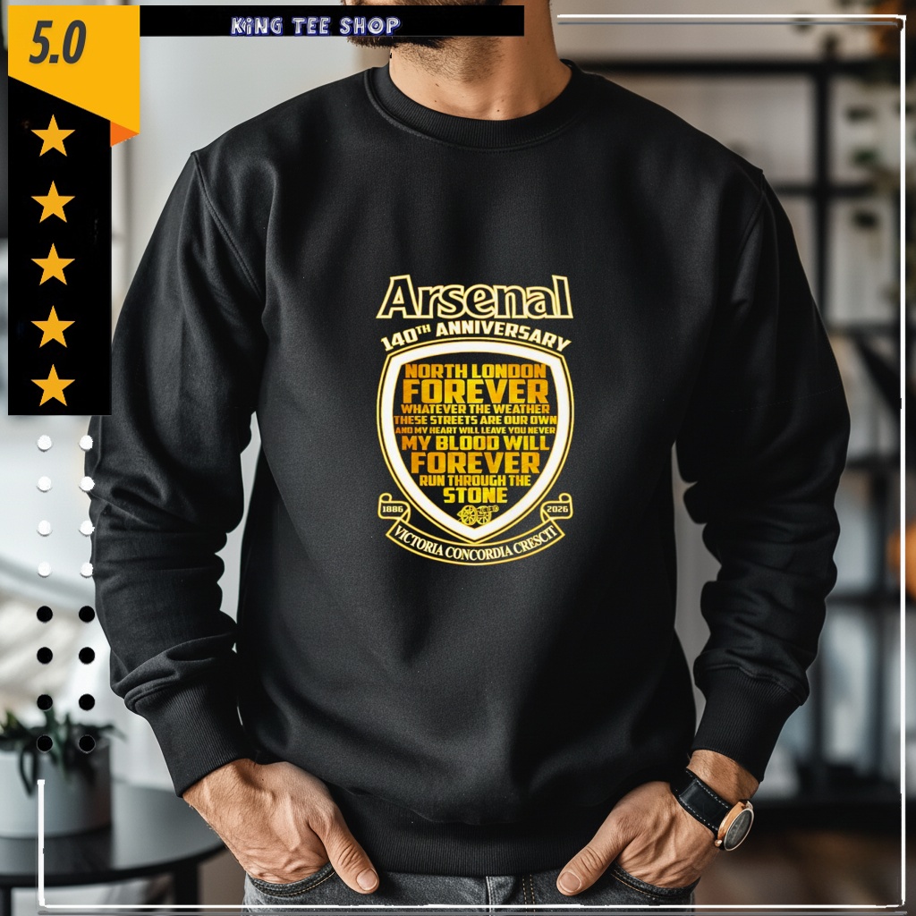 Arsenal FC 140th Anniversary Victoria Concordia Crescit 1886–2026 Shirt