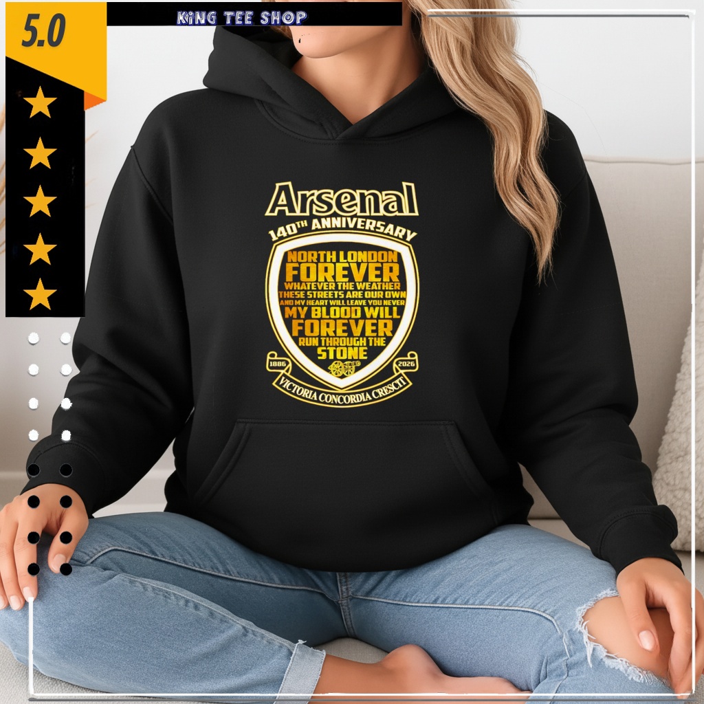 Arsenal FC 140th Anniversary Victoria Concordia Crescit 1886–2026 Shirt