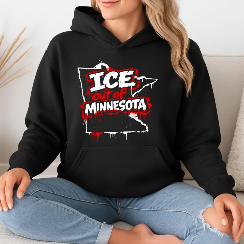 Ati ICE out of Minnesota blood map_Hoodie
