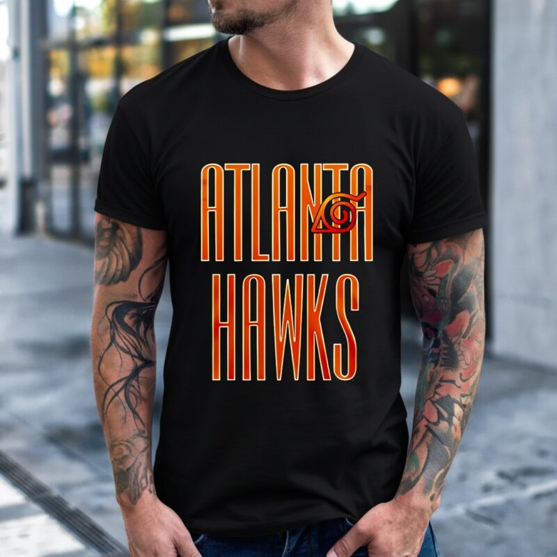 Atlanta Hawks Naruto vintage logo_T-Shirt