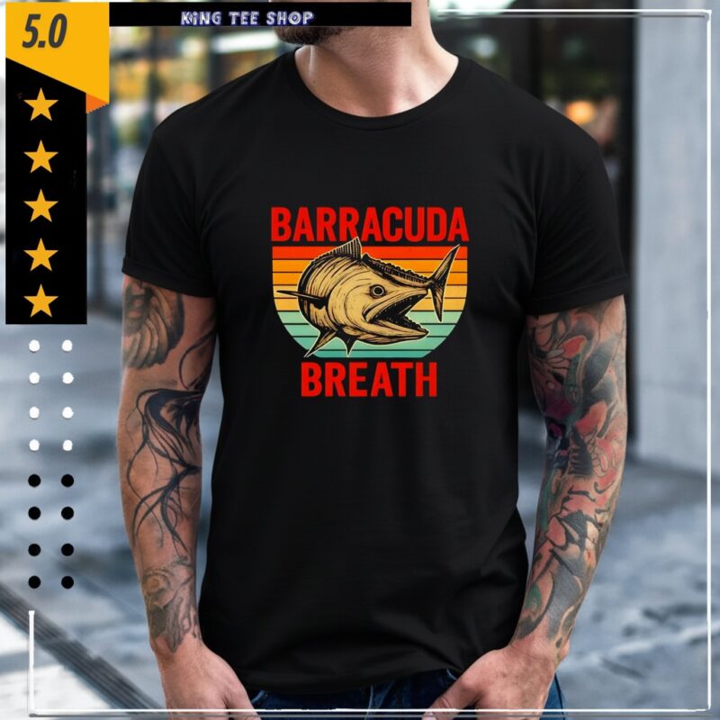 Barracuda Breath Funny Fishing Vintage_Classic Men's T-Shirt
