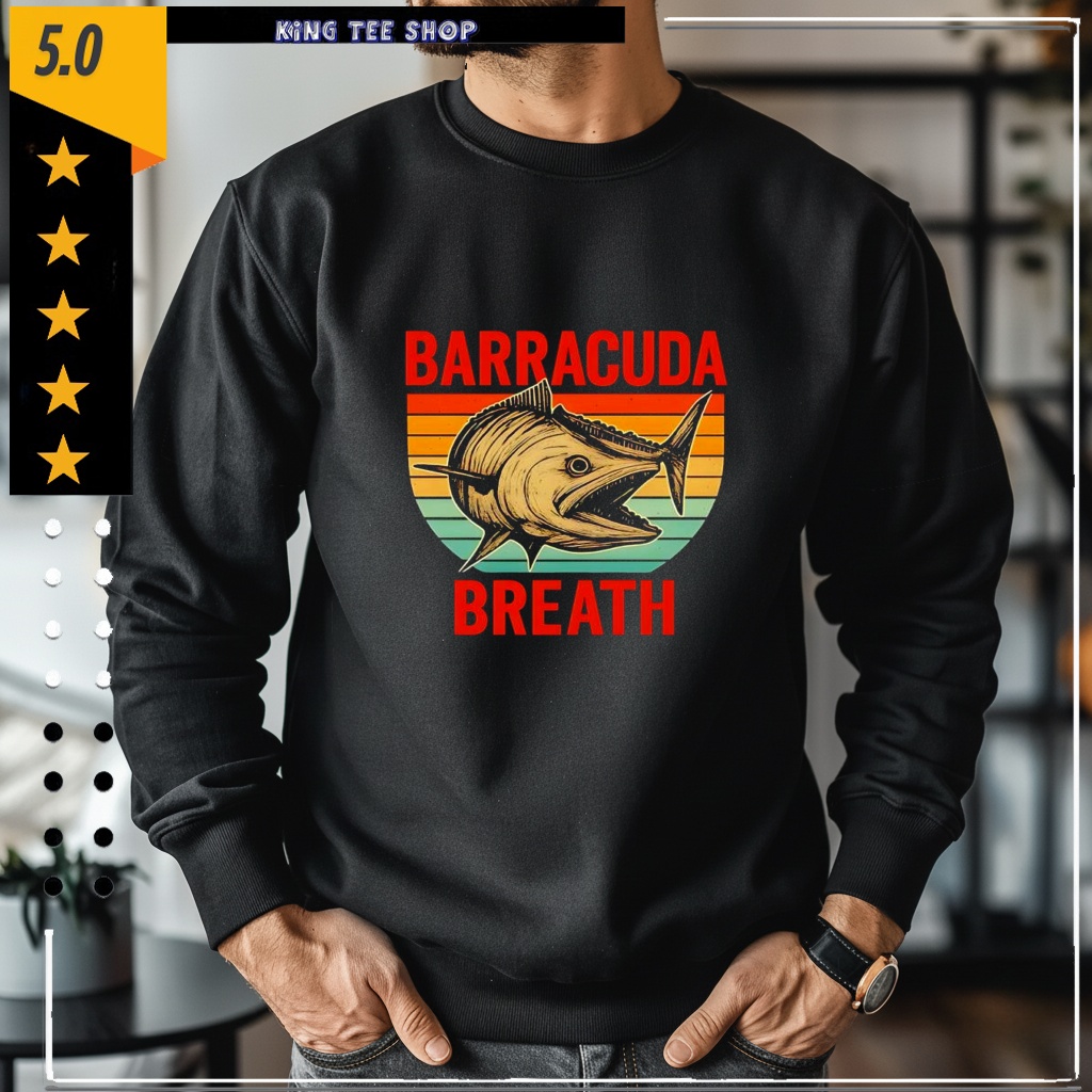 Barracuda Breath Funny Fishing Vintage Shirt