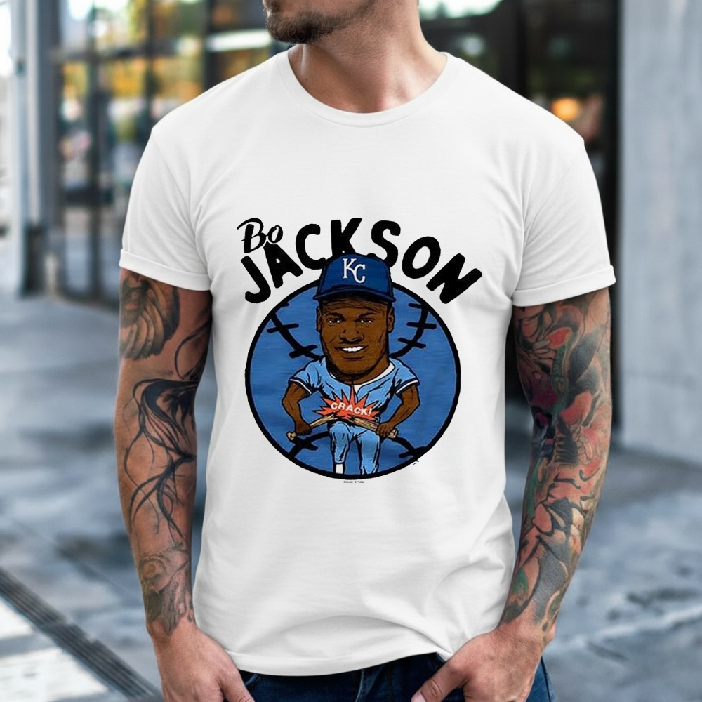 Bo Jackson Kansas City Royal Baseball Caricatures Shirt