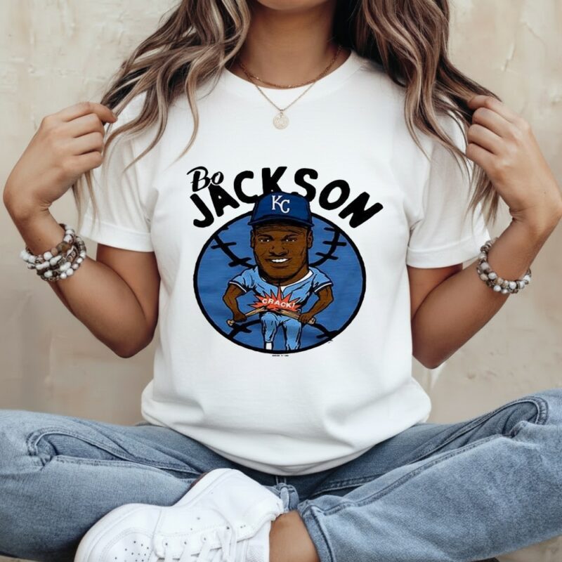 Bo Jackson Kansas City Royal baseball caricatures_Classic Women's T-Shirt